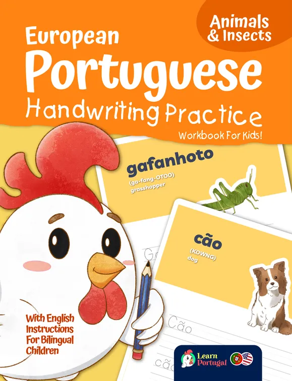European Portuguese Handwriting Practice - Home & Transportation (Book Cover)