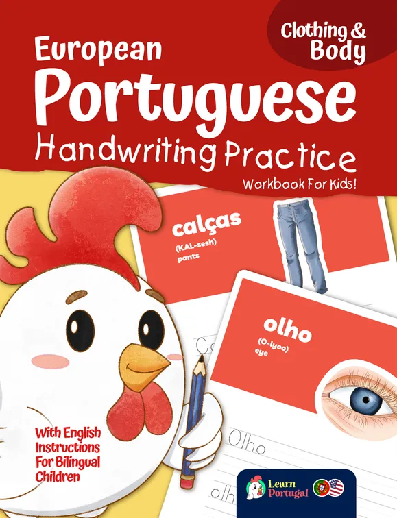 European Portuguese Handwriting Practice - Food & Nature (Book Cover)