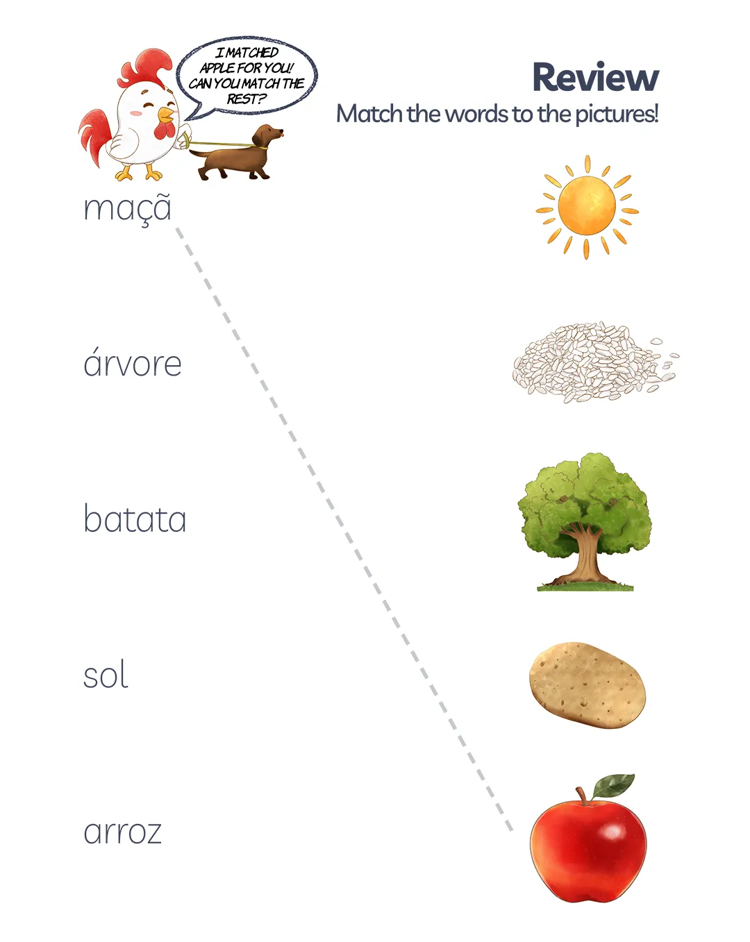 Word-to-image matching activities for European Portuguese vocabulary