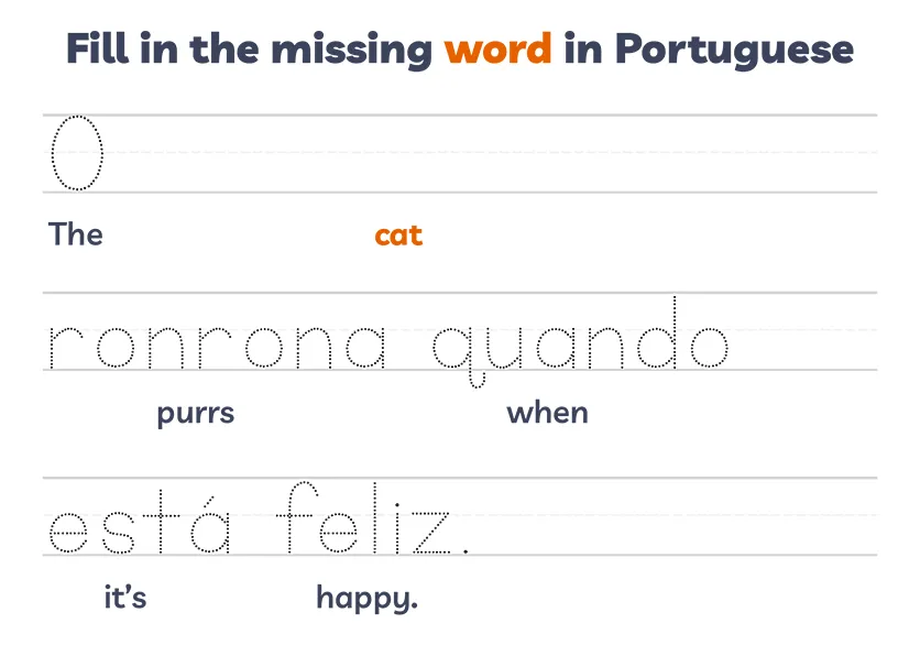 Handwriting practice pages for European Portuguese words related to animals and insects